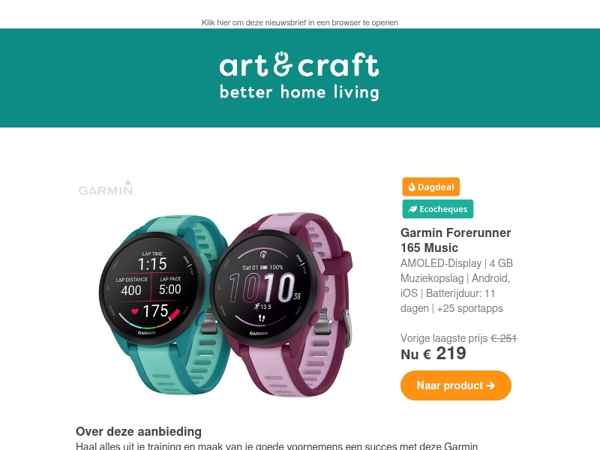 DAGDEAL: Garmin Forerunner 165 Music 🔥🎶