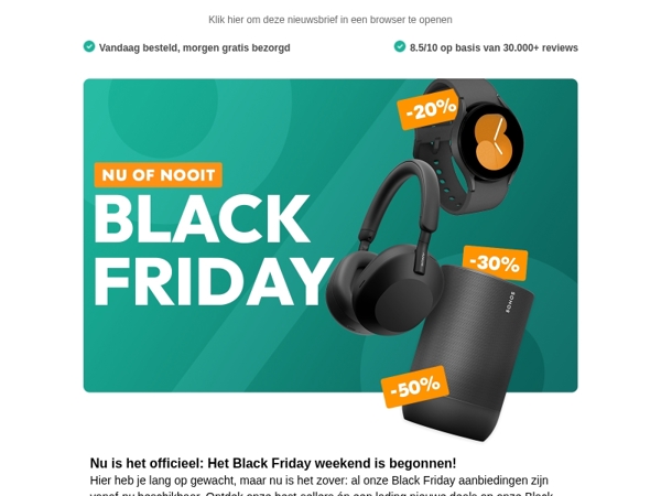 Nu is het officieel: Het Black Friday weekend is begonnen!🔥