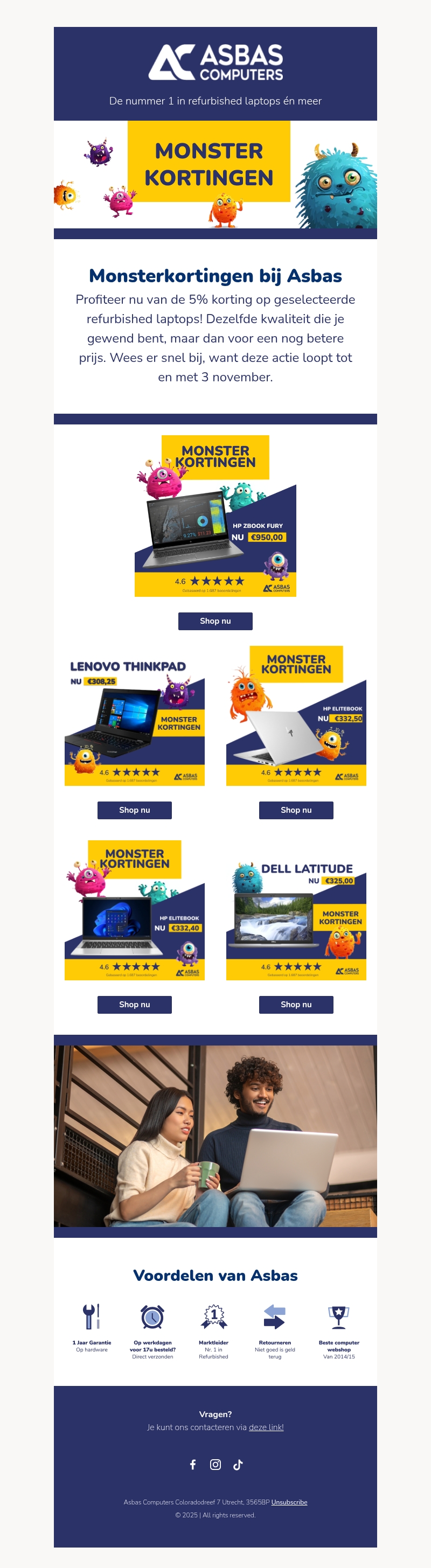 Monsterkortingen op refurbished laptops! Monsterkortingen op refurbished laptops!