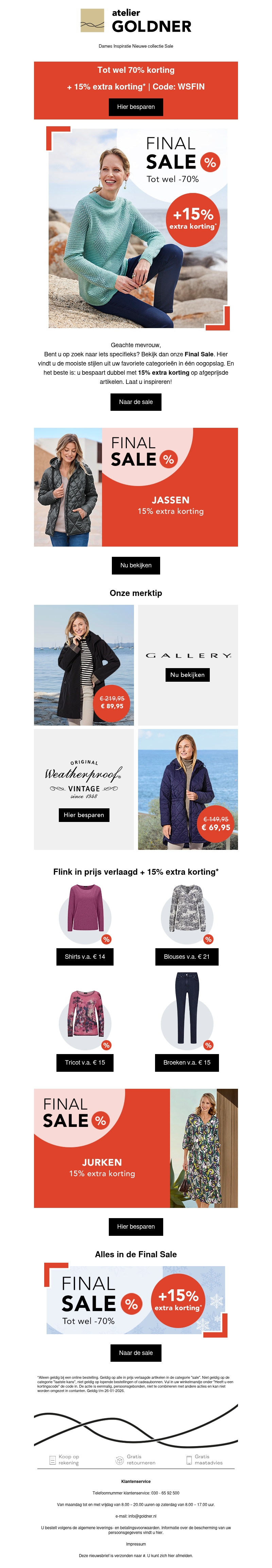 Tot wel 70% korting in de Final Sale Tot wel 70% korting in de Final Sale