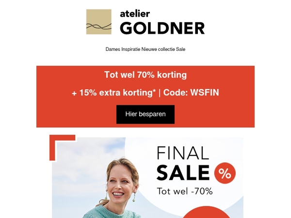 Tot wel 70% korting in de Final Sale