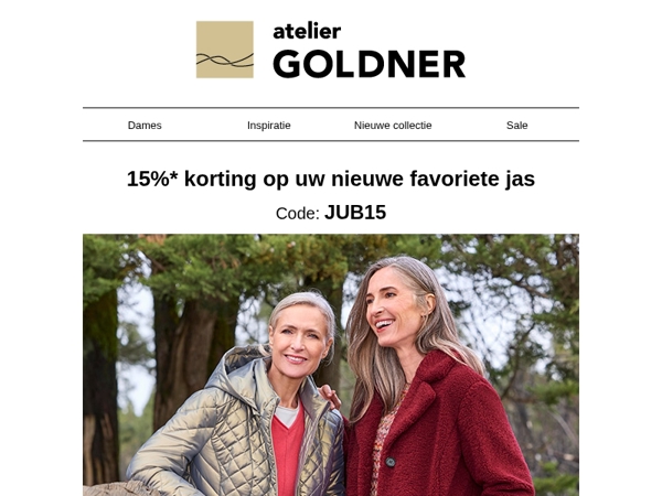 🧥 15% korting op alle jassen