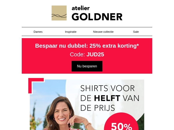 Luchtige zomershirts voor de helft van de prijs