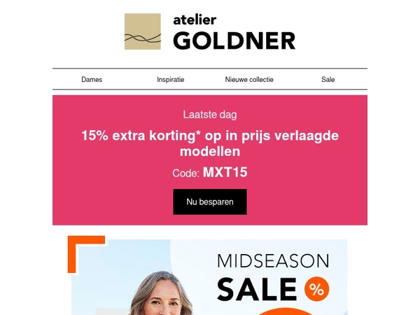 Alleen vandaag nog: Tot wel 50% korting + 15% extra korting