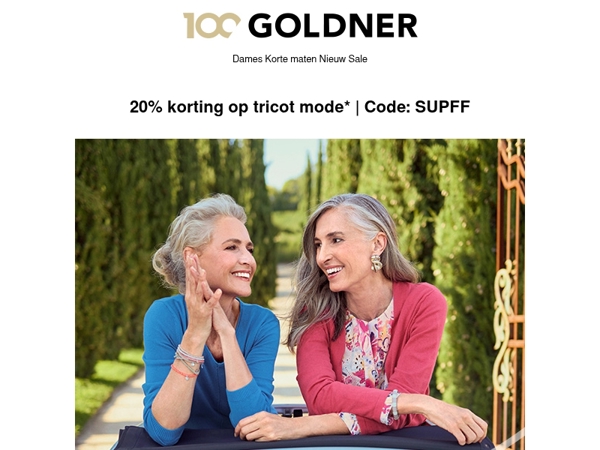 20% korting op tricot voor het tussenseizoen