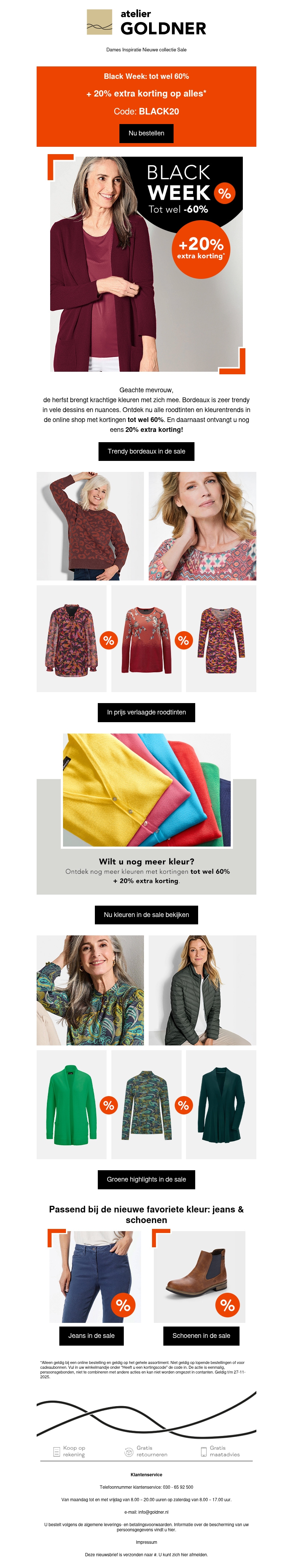 Kleurrijke kortingen: 60% + 20% extra korting Kleurrijke kortingen: 60% + 20% extra korting