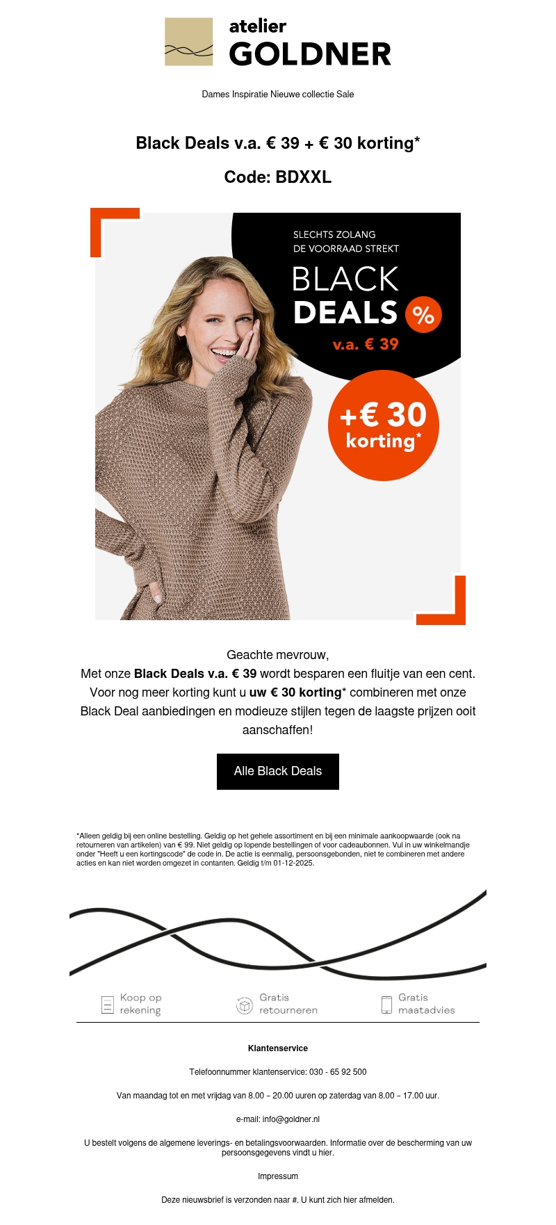 π’Black Deals v.a. β¬ 39 + β¬ 30 korting π’Black Deals v.a. β¬ 39 + β¬ 30 korting