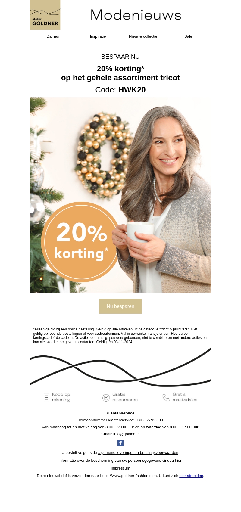 Bespaar nu: 20% korting op tricot & pullovers Bespaar nu: 20% korting op tricot & pullovers