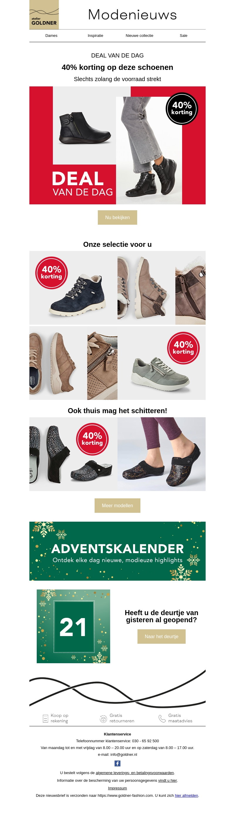 Deal van de dag: 40% korting op schoenen Deal van de dag: 40% korting op schoenen