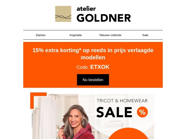 Tot wel 50% korting + 15% extra korting op reeds in prijs verlaagde modellen