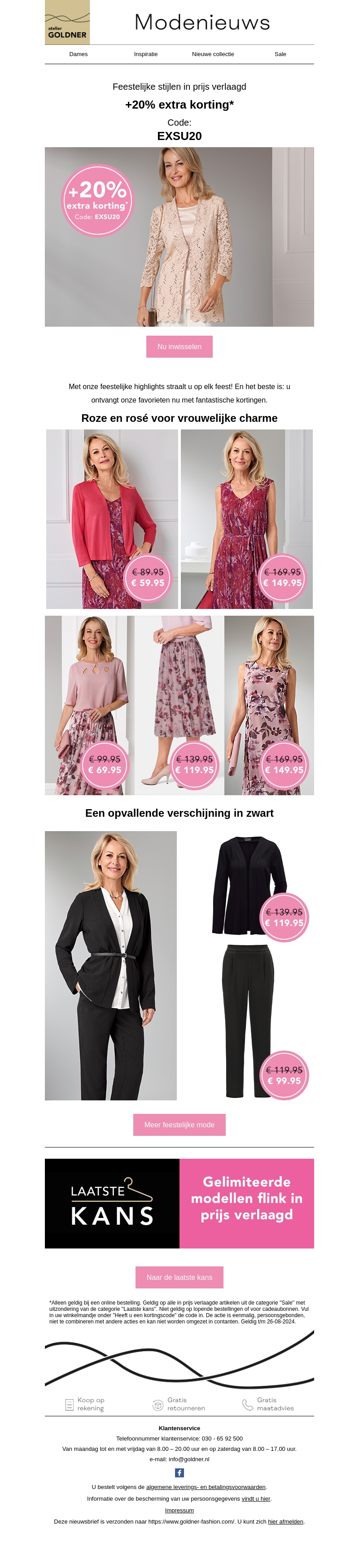 Feestelijke stijlen v.a. € 24.95 Feestelijke stijlen v.a. € 24.95