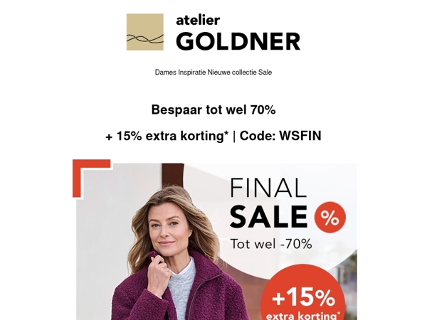 15% extra korting in de Final Sale