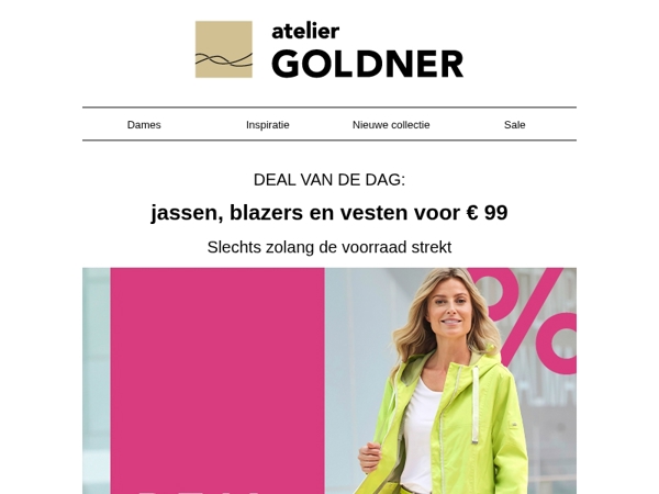 Deal van de dag: jassen, blazers en vesten voor € 99