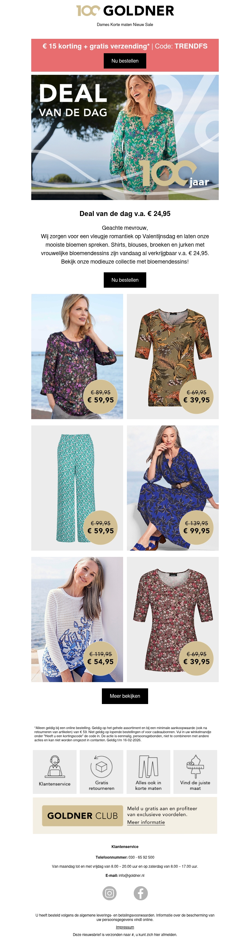Deal van de dag: bloemendessins v.a. € 24,95 Deal van de dag: bloemendessins v.a. € 24,95