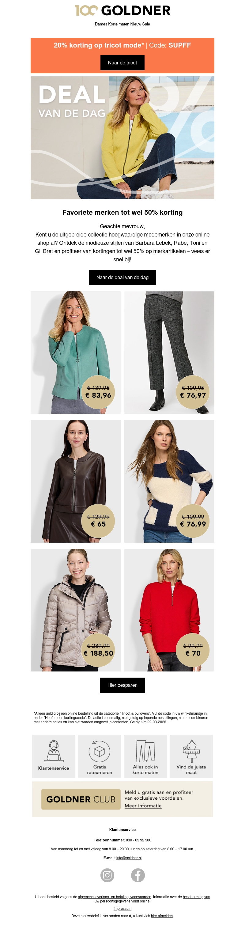 Deal van de dag: favoriete merken tot wel 50% korting Deal van de dag: favoriete merken tot wel 50% korting