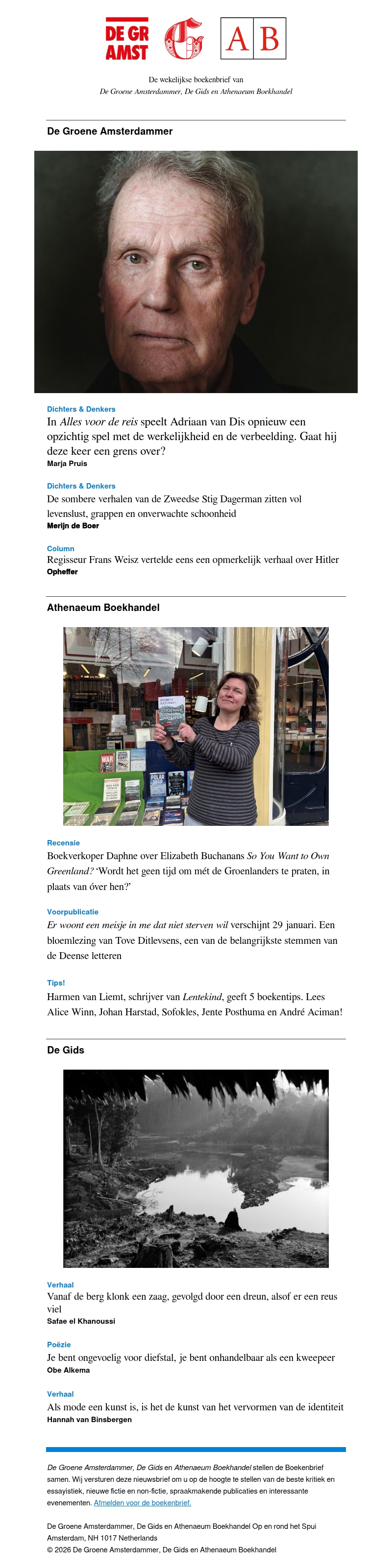 Boekenbrief: Adriaan van Dis' nieuwste, sombere verhalen van de Zweedse Stig Dagerman, Elizabeth Buchanans 'So You Want to Own Greenland?', en meer Boekenbrief: Adriaan van Dis' nieuwste, sombere verhalen van de Zweedse Stig Dagerman, Elizabeth Buchanans 'So You Want to Own Greenland?', en meer