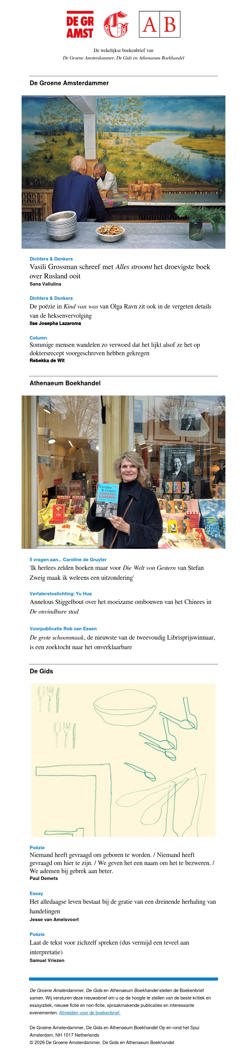 Boekenbrief: Het droevigste boek over Rusland ooit, poëzie midden in de heksenvervolging, vijf vragen aan Caroline de Gruyter, en meer Boekenbrief: Het droevigste boek over Rusland ooit, poëzie midden in de heksenvervolging, vijf vragen aan Caroline de Gruyter, en meer