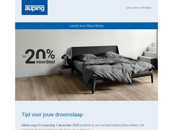 Laatste week | Tot 20% voordeel tijdens Black Weeks 💙