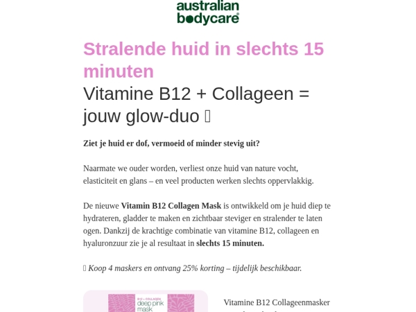 Geef je huid nieuwe energie – 25% korting op onze B12-nieuwkomer✨