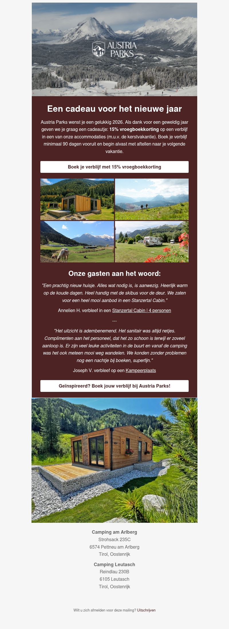 Start het nieuwe jaar goed: 15% vroegboekkorting bij Austria Parks! ⛰️ Start het nieuwe jaar goed: 15% vroegboekkorting bij Austria Parks! ⛰️