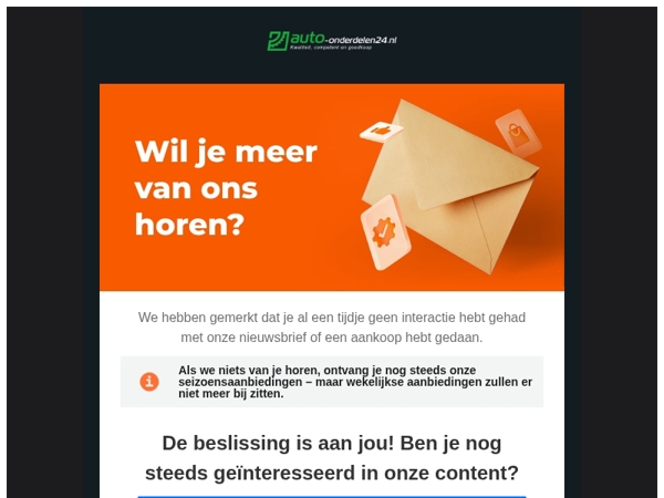  Actie vereist❗Laten we contact houden! 