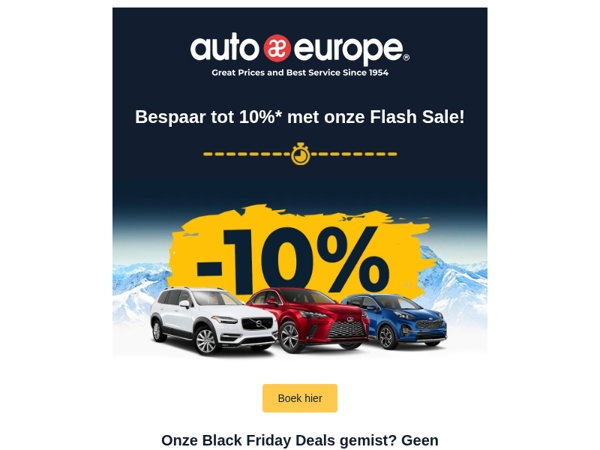 Bespaar tot 10%* met onze Flash Sale!