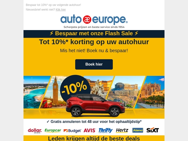 Flash Sale! Bespaar tot 10%