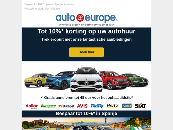 Mis het niet! Boek nu & bespaar tot 10%