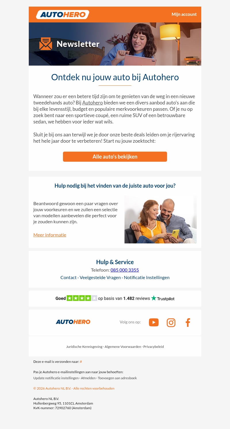 Start je zoektocht naar een nieuwe auto met Autohero!! Start je zoektocht naar een nieuwe auto met Autohero!!