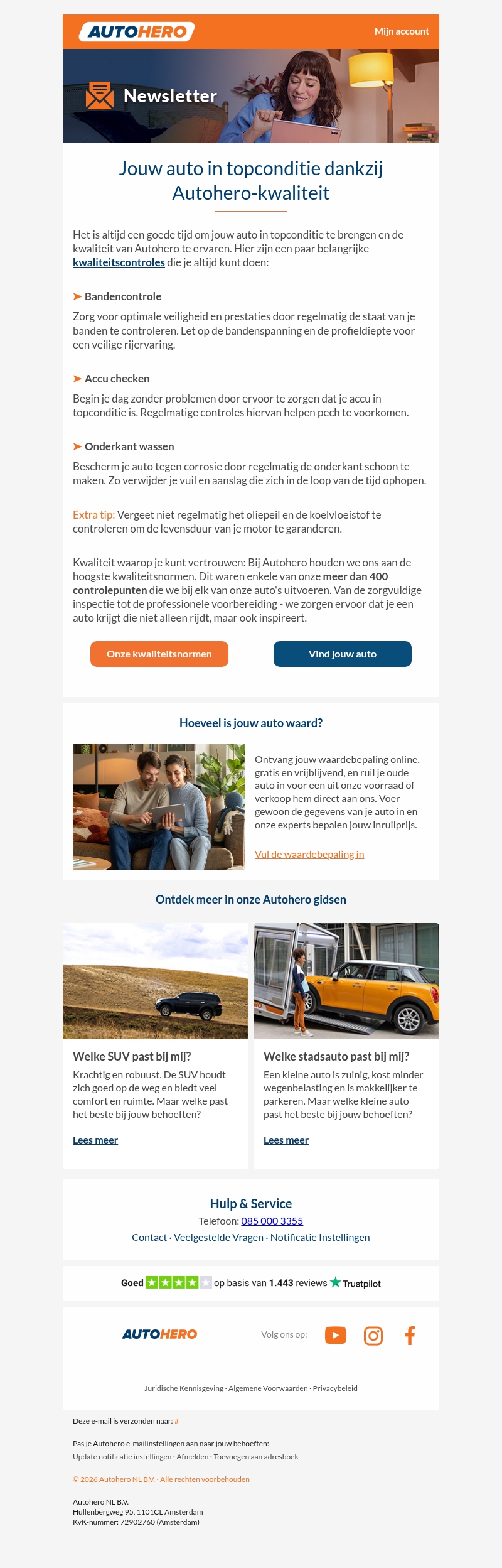 Met Autohero naar meer kwaliteit en rijplezier door een auto in topconditie! Met Autohero naar meer kwaliteit en rijplezier door een auto in topconditie!