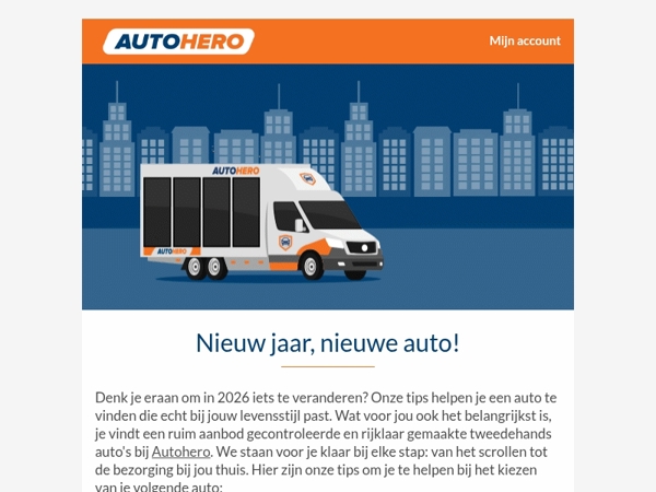🎉 Begin 2026 - vind de auto die bij jouw leven past!