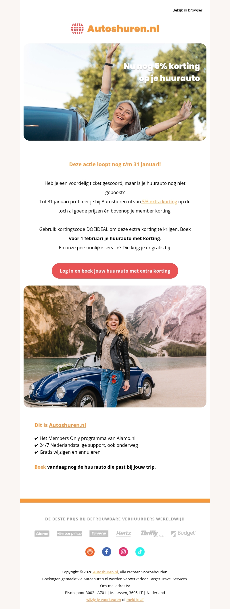 Profiteer nu nog van 5% korting Profiteer nu nog van 5% korting
