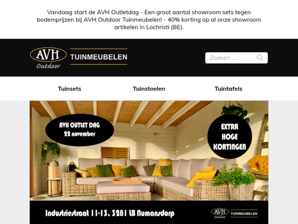 Vandaag start de AVH Outletdag! 40% korting op ALLES in Lochristi (BE)