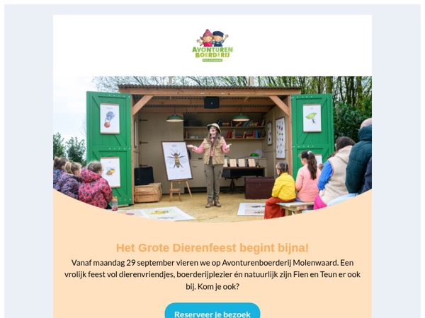 🐮Kom naar Het Grote Dierenfeest op de boerderij!