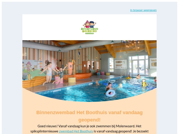 Nieuw in Molenwaard! Vanaf nu ook zwemmen bij Fien & Teun 💦