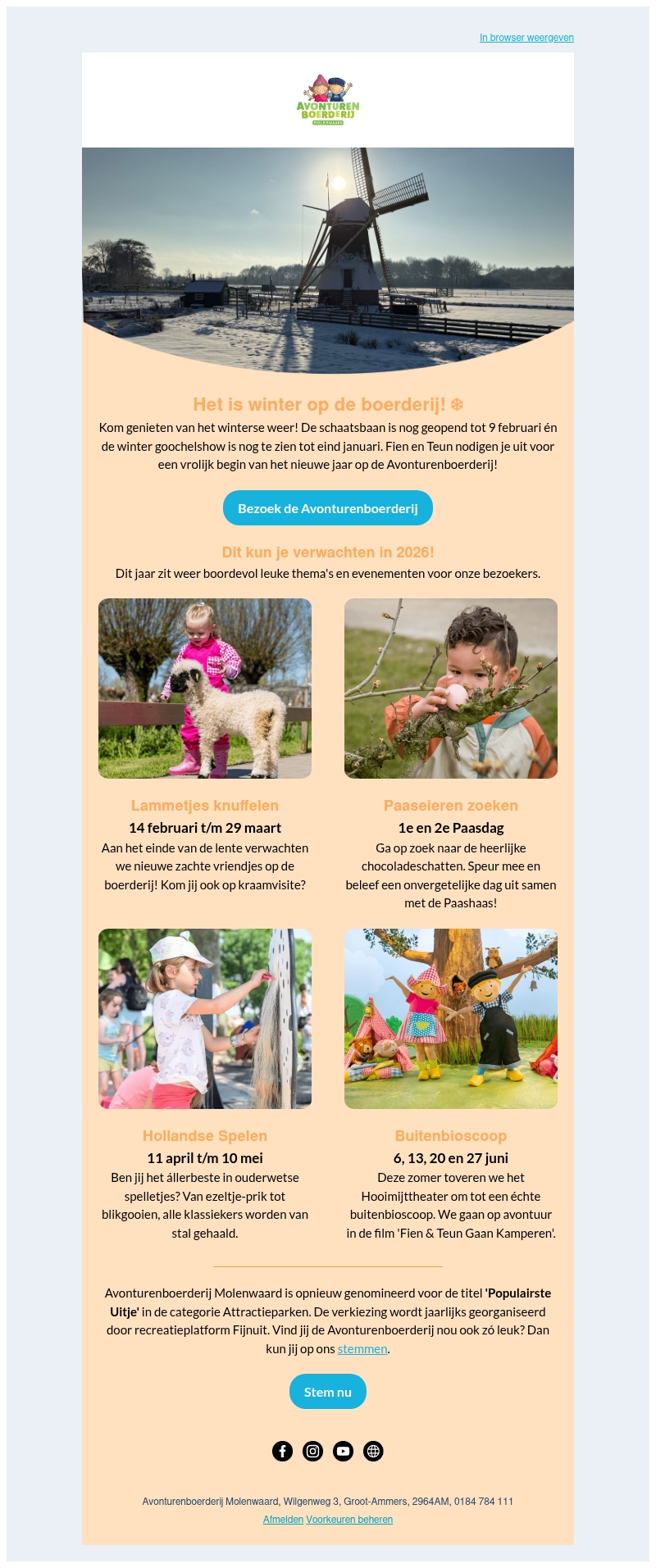 Een jaar vol avontuur begint op de boerderij! Een jaar vol avontuur begint op de boerderij!