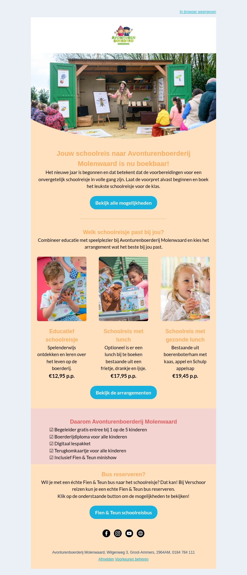 Het leukste schoolreisje beleef je op de Avonturenboerderij! Het leukste schoolreisje beleef je op de Avonturenboerderij!