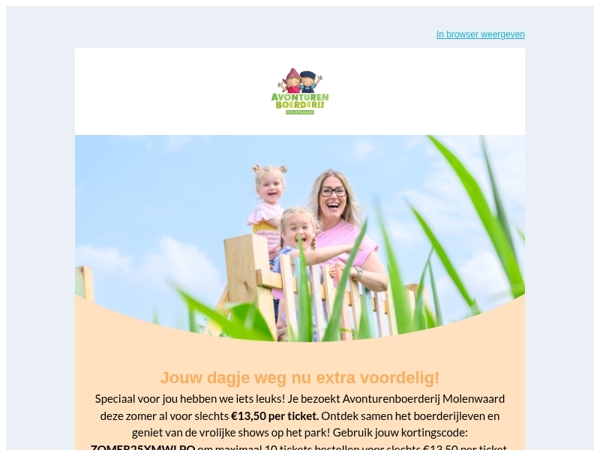 Jouw zomerdeal: tickets voor €13,50 ☀️