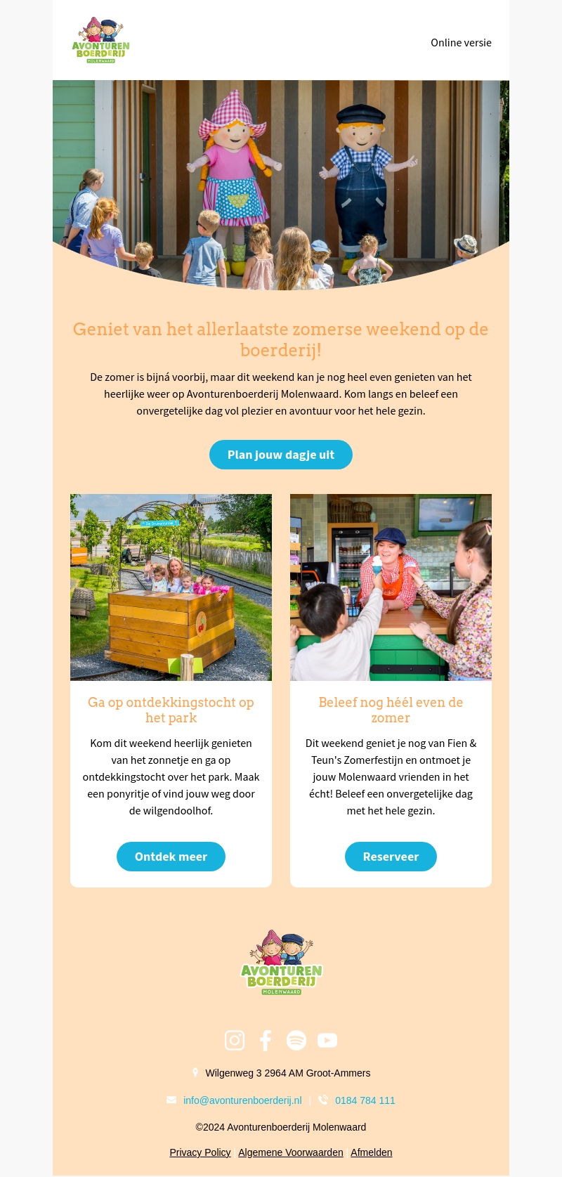 Laatste weekend van de zomer op Avonturenboerderij Molenwaard! ☀️ Laatste weekend van de zomer op Avonturenboerderij Molenwaard! ☀️