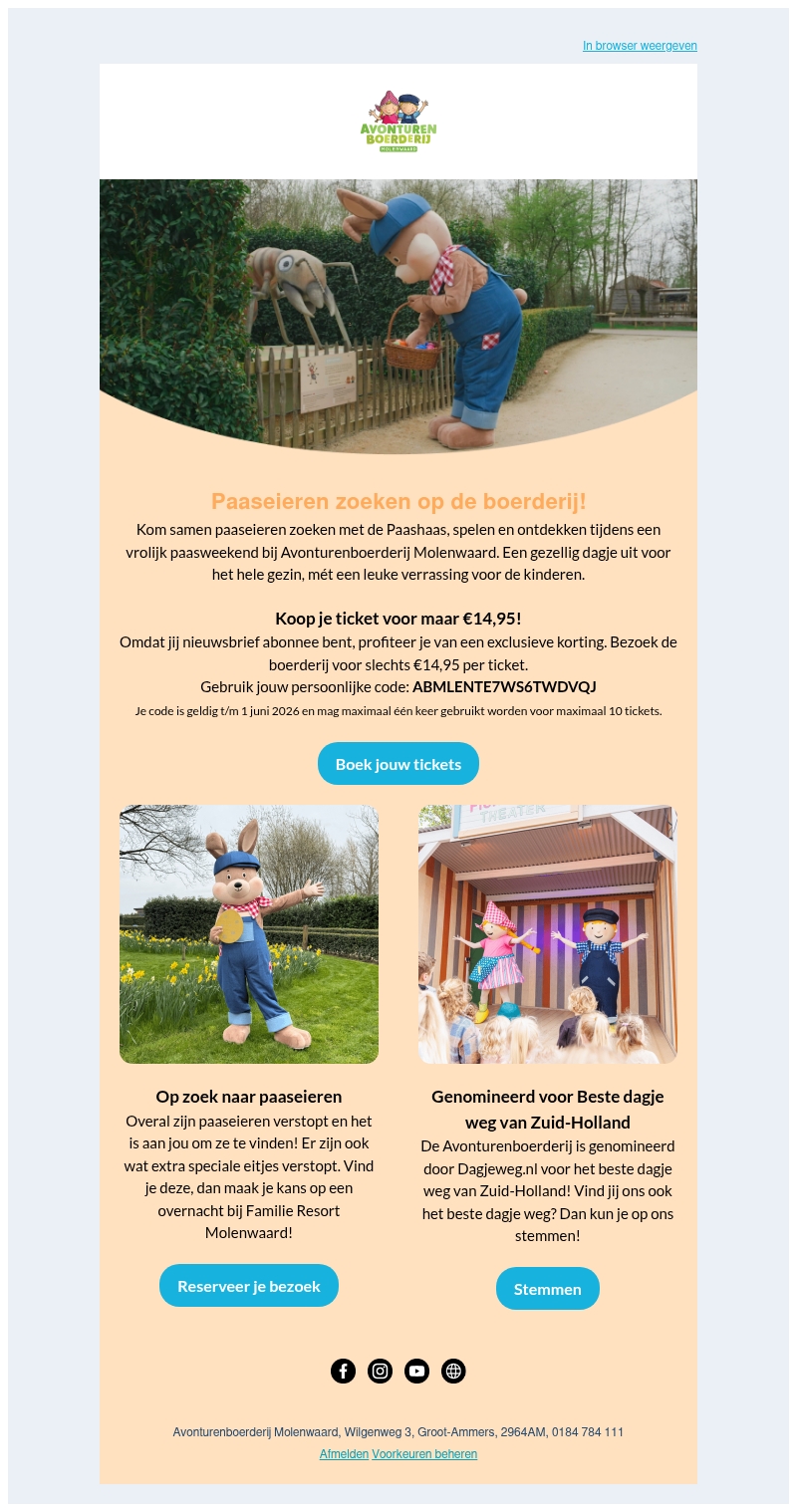 Dit weekend Paaseieren zoeken op de Avonturenboerderij! 🐣 Dit weekend Paaseieren zoeken op de Avonturenboerderij! 🐣