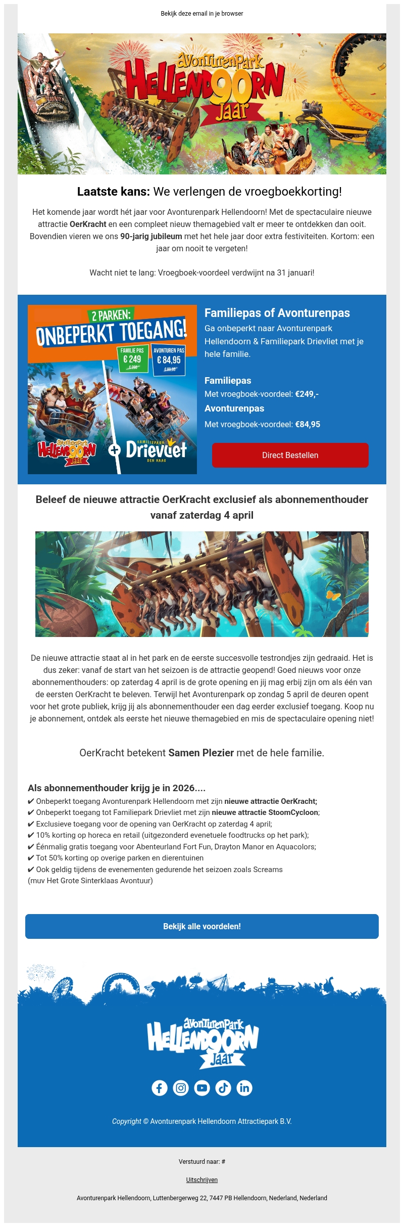 Laatste kans: We verlengen de vroegboekkorting! Laatste kans: We verlengen de vroegboekkorting!