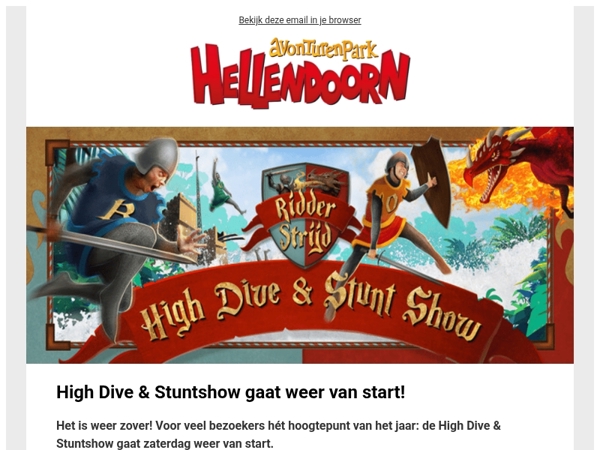 De High Dive & Stuntshow gaat weer van start🔥