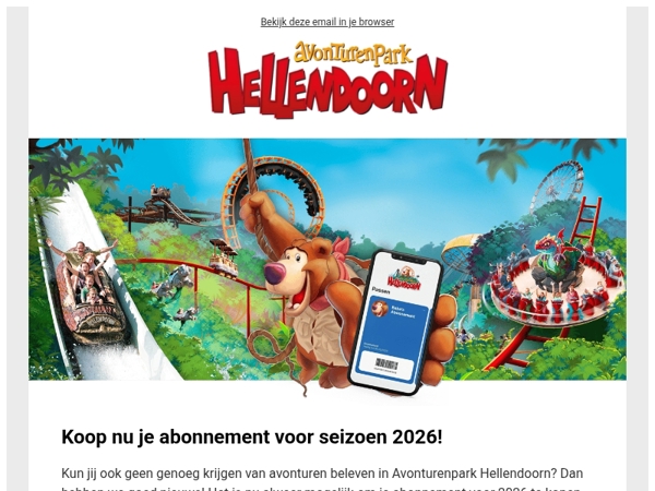 Start verkoop abonnementen seizoen 2026!