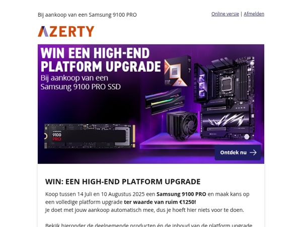 WIN: een high-end platform upgrade!