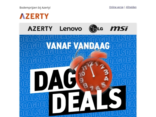 VANAF VANDAAG – DAGDEALS!