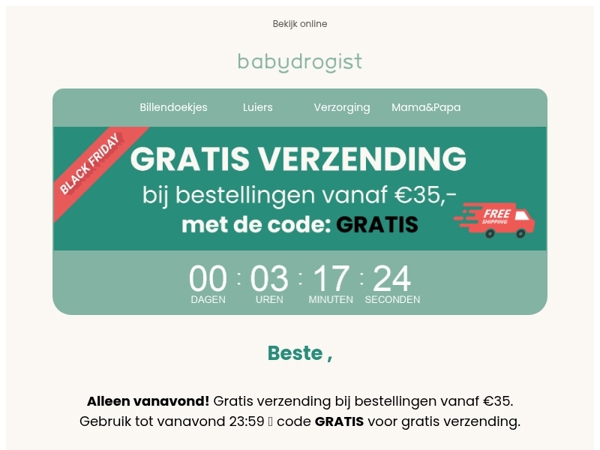 🚚 Alleen vanavond: GRATIS verzending!