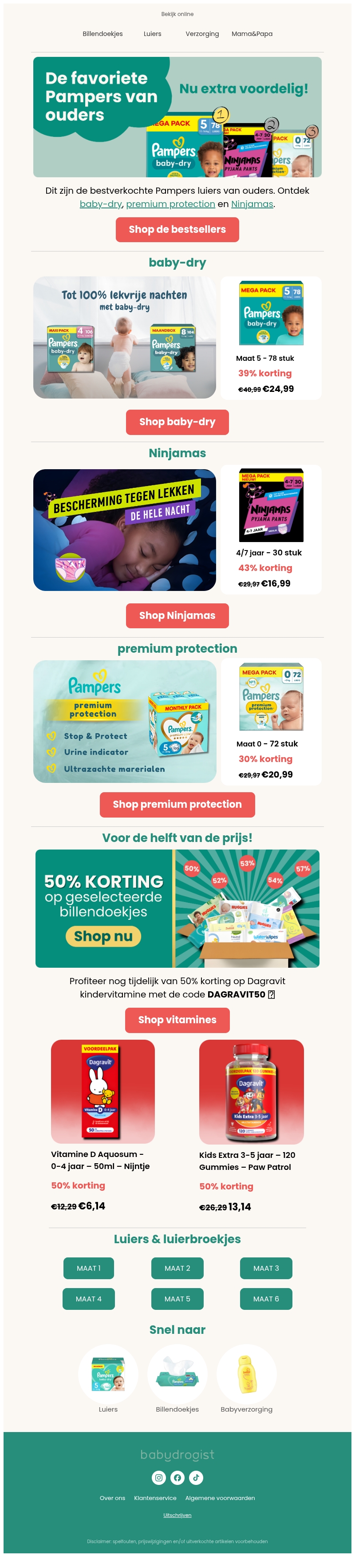 Pampers bestsellers nu extra voordelig 👶 Pampers bestsellers nu extra voordelig 👶