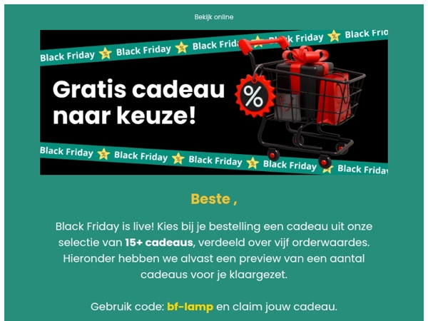 Jouw cadeau ligt klaar 🎁 15+ opties, 1 code
