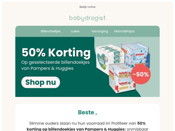 Grote korting op Pampers & Huggies billendoekjes