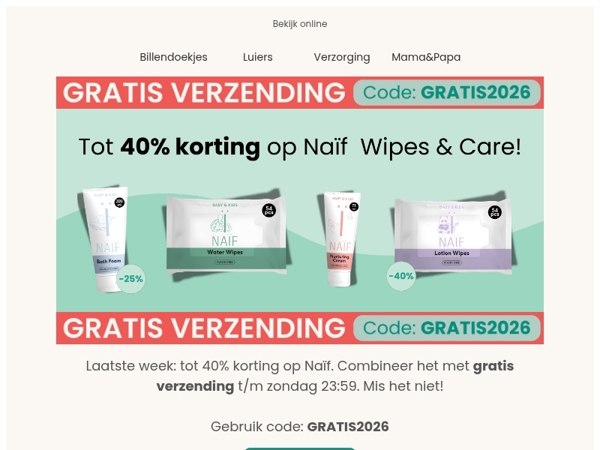 GRATIS VERZENDING ⏰ Wees er snel bij!